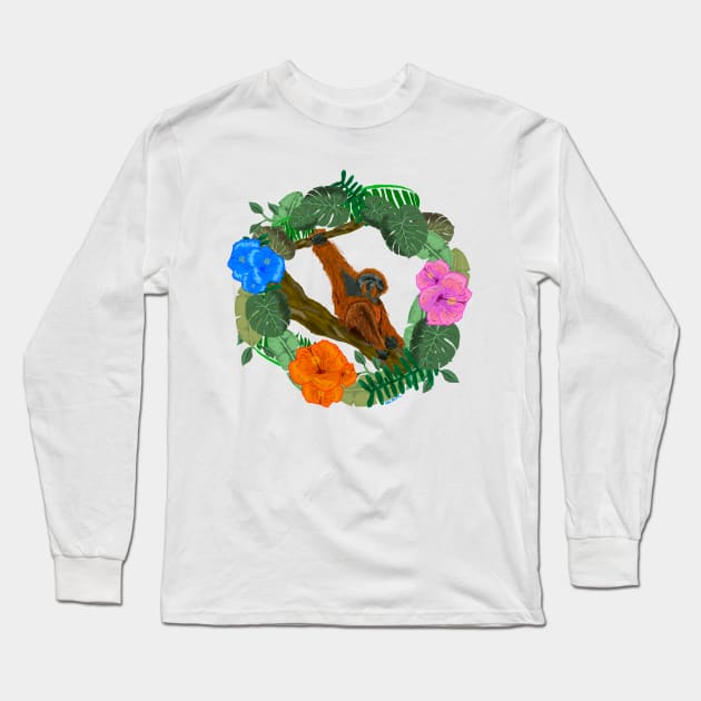 Orangutan Long Sleeve T-Shirt by eddien